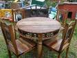 table and 4 chairs. beautiful solid wood table and....